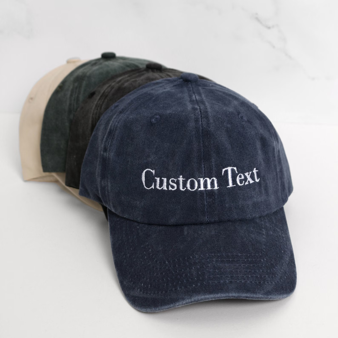 Text Embroidered Cap