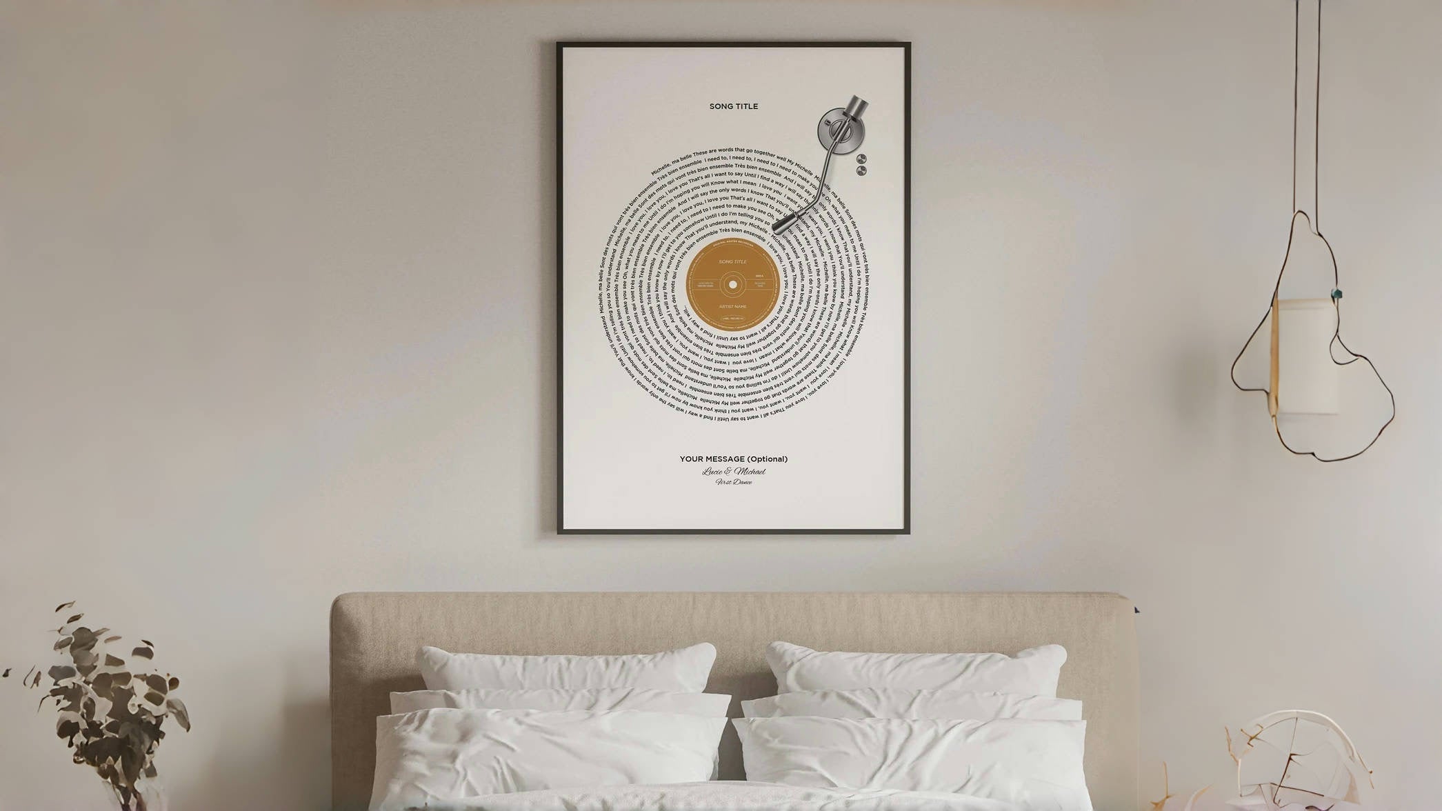 First Dance Song Lyrics Vinyl Record Wall Art