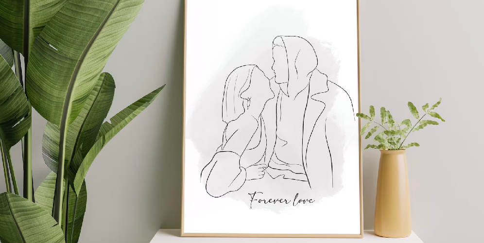 Custom Portrait – Line & Stitch