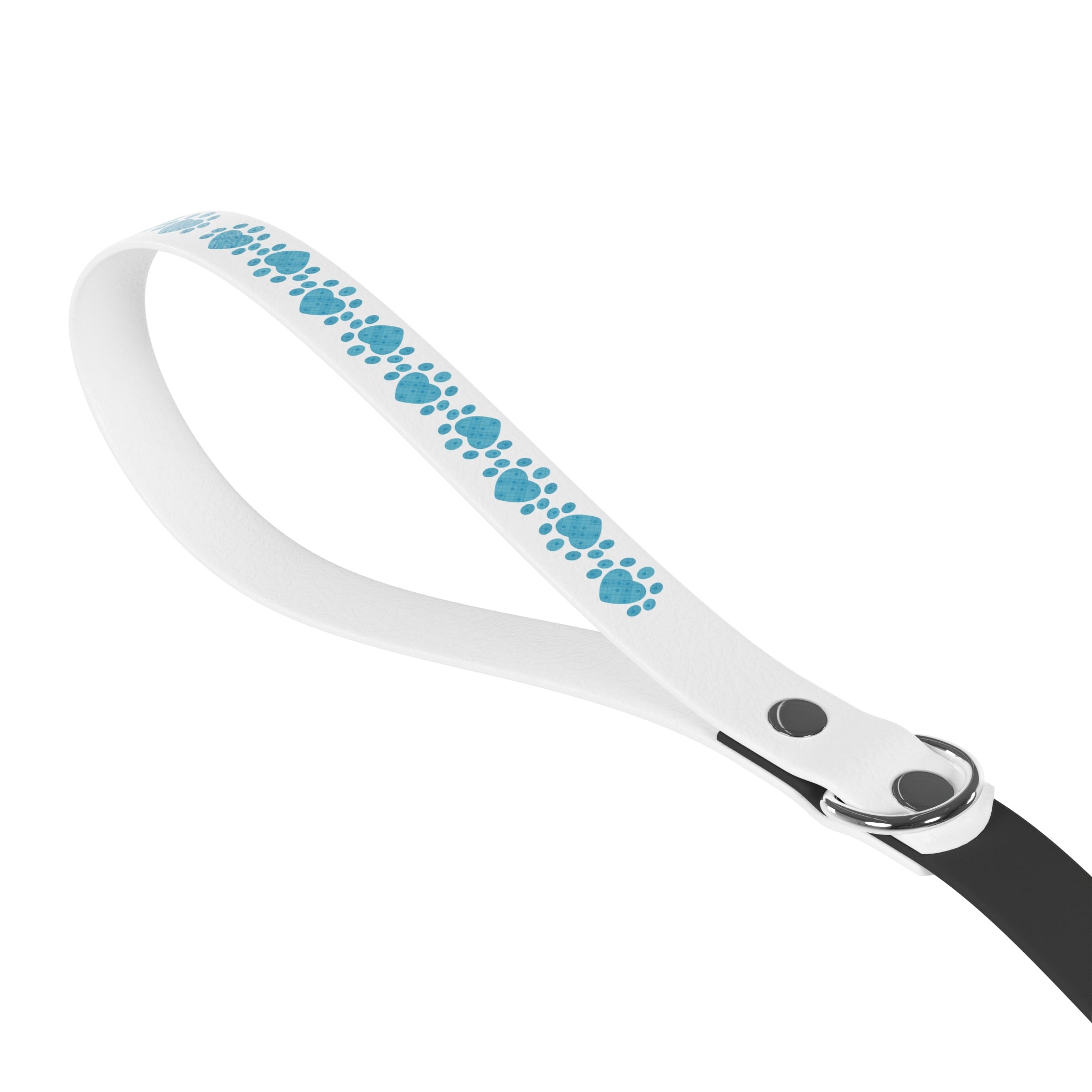 Custom Heart Paw Print Dog Leash – Personalized Name, Pink, Blue & Grey Options - View 5