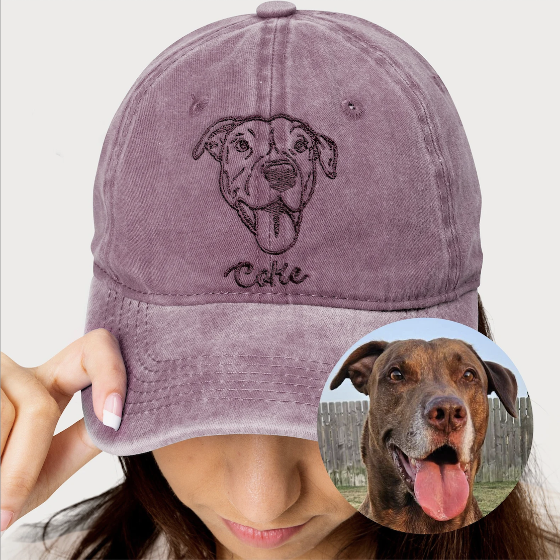 Line Art Embroidered Cap – Line & Stitch