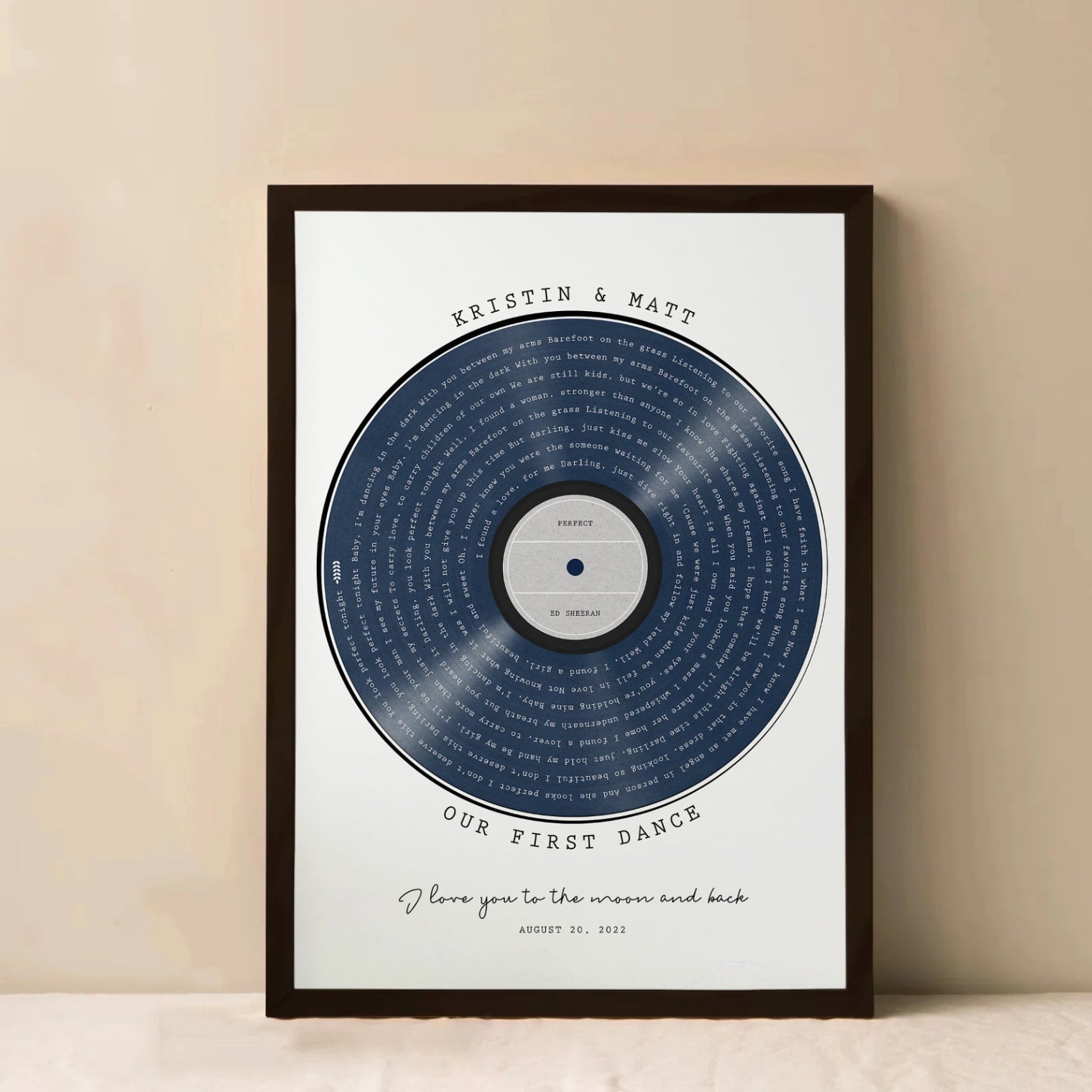 Custom Vinyl Record Song Lyrics Wall Art Personalized Anniversary Gift For Couples Custom Vinyl Record Song Lyrics Wall Art Personalized Anniversary Gift For Couples