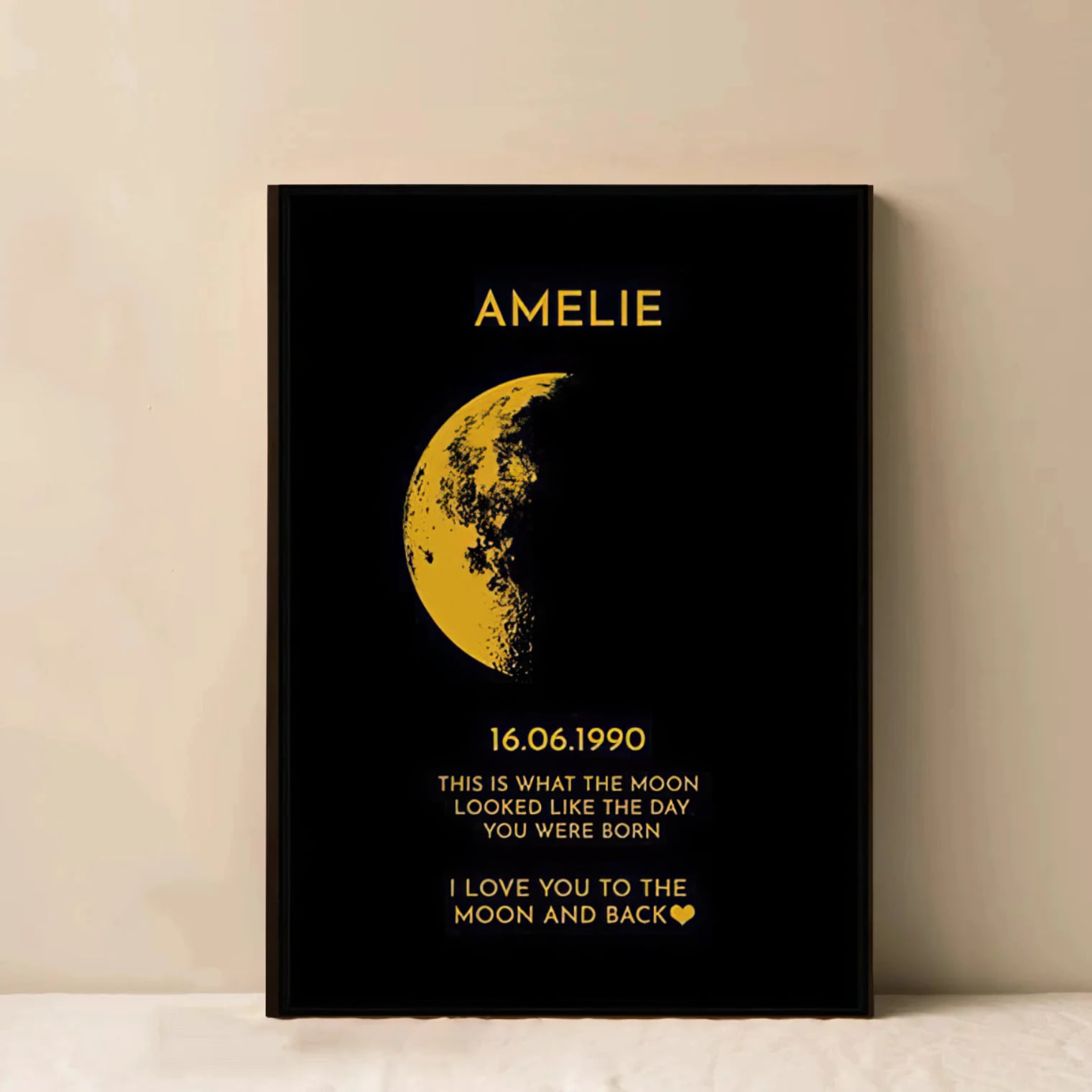 Personalized Moon Phases Photo Frame - Custom Embroidered Gift | Line ...