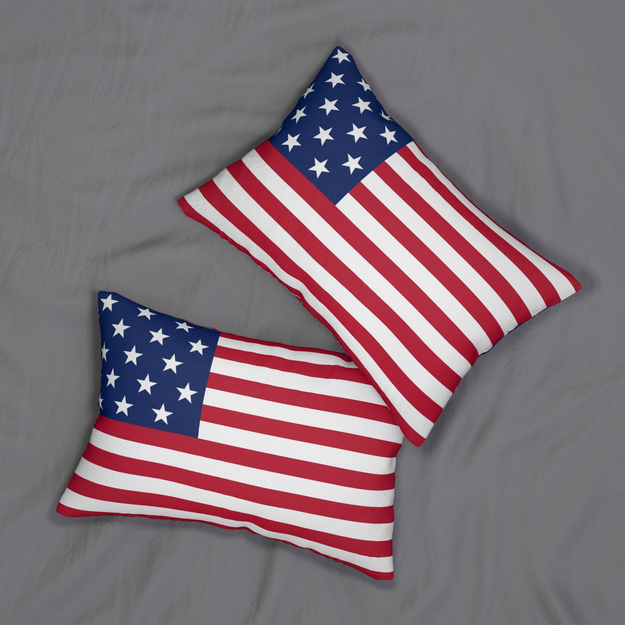 American flag throw pillow in red, white, and blue stars and stripes—ideal for patriotic home decor and to shop Fourth of July throw pillows for seasonal celebrations.