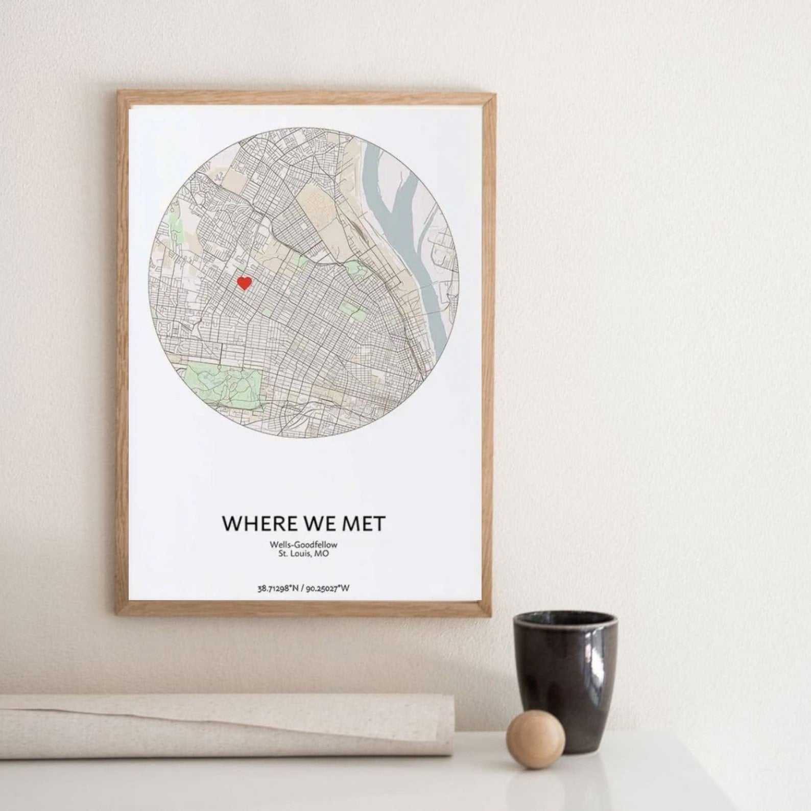 Personalized Couple Location Maps - Custom Embroidered Gift | Line & Stitch