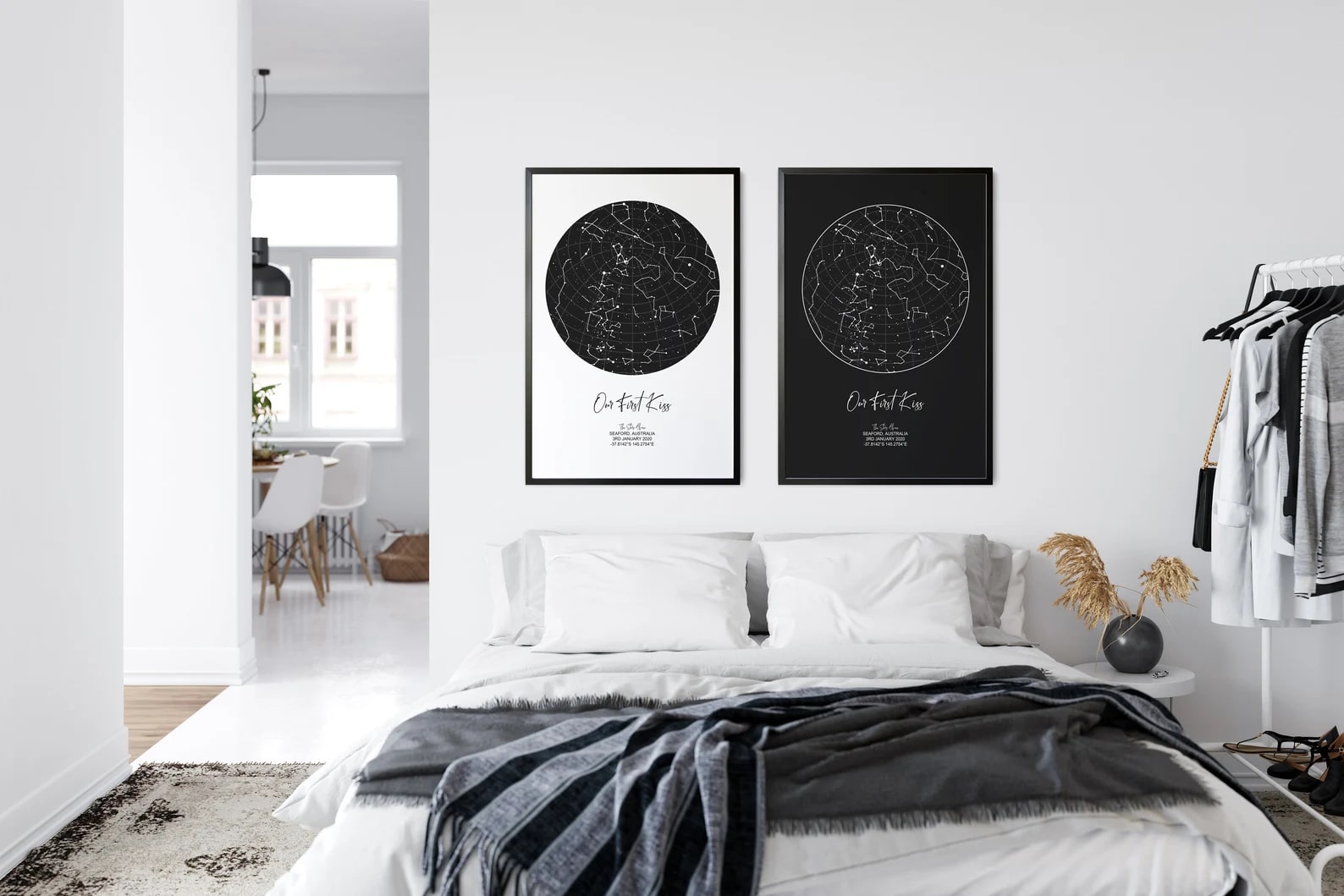 Customiz Stars Custom Star Map Print - Custom Embroidered Gift | Line & Stitch