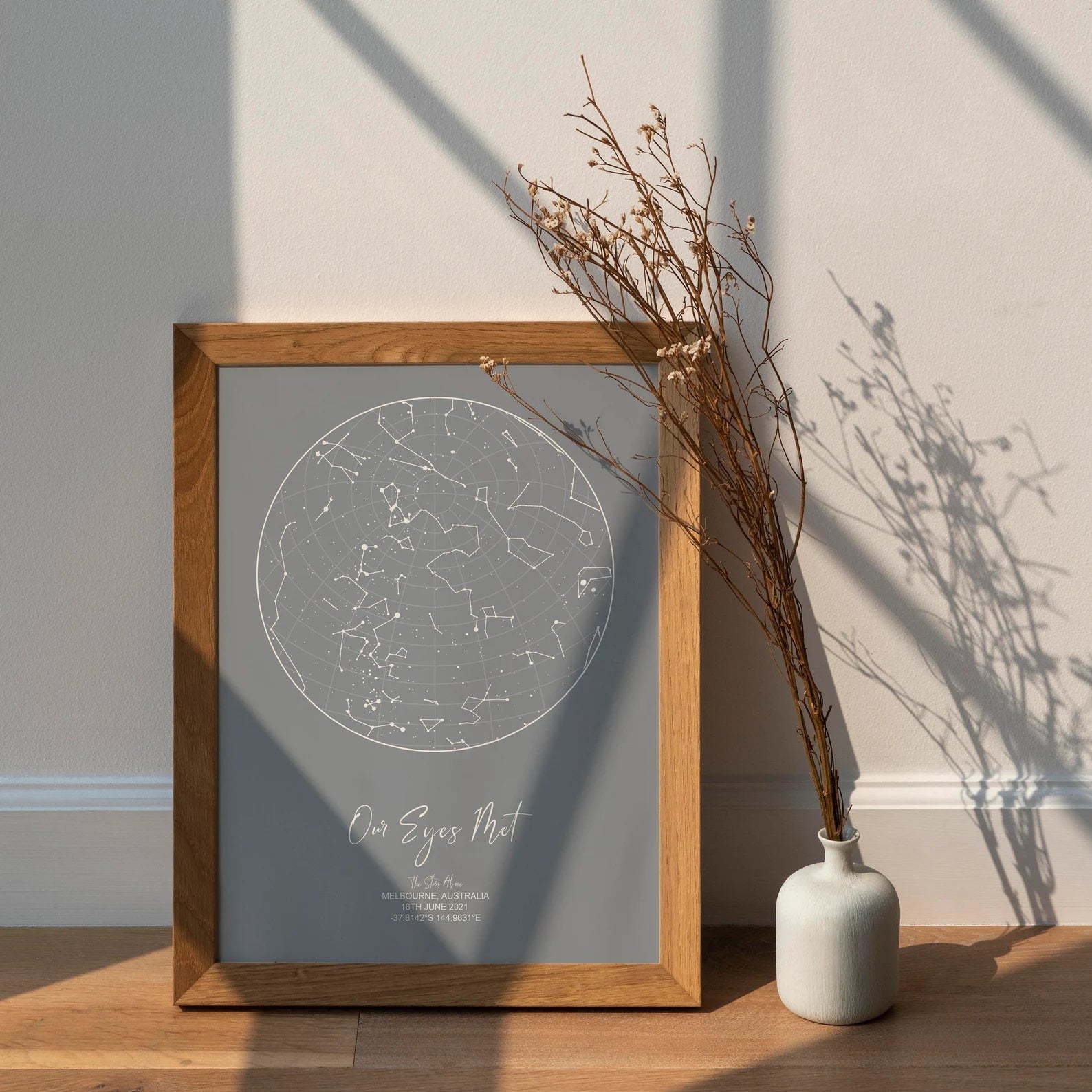 Customiz Stars Custom Star Map Print - Custom Embroidered Gift | Line & Stitch